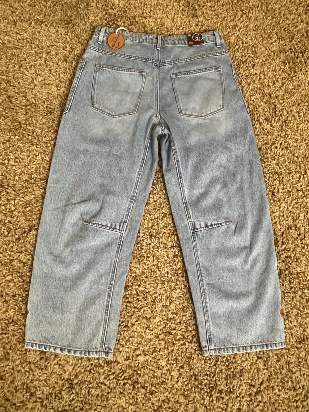Driftwood Barbara Barrel Women's New Jeans with Floral Embroidery, Size 10 - Picture 5 of 15